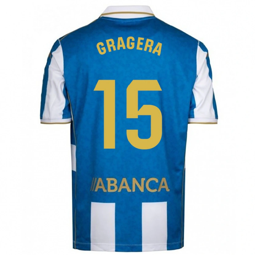 Danxen Pánské José Gragera #15 Bílá Modrá Domů Hráčské Dresy 2025/26 Dres