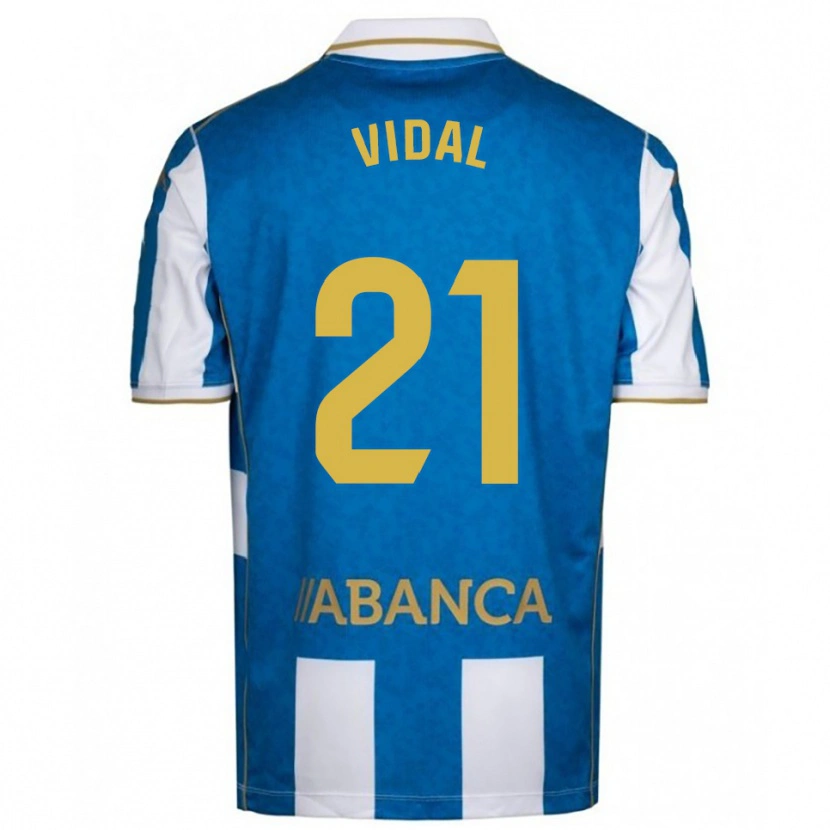 Danxen Pánské Iker Vidal #21 Bílá Modrá Domů Hráčské Dresy 2025/26 Dres
