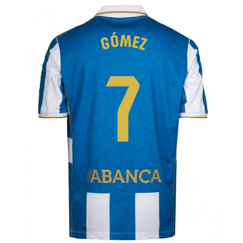Danxen Pánské Diego Gómez #7 Bílá Modrá Domů Hráčské Dresy 2025/26 Dres