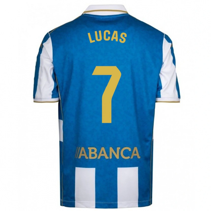 Danxen Pánské Lucas Pérez #7 Bílá Modrá Domů Hráčské Dresy 2025/26 Dres