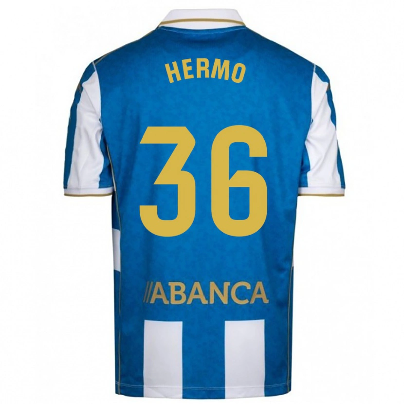 Danxen Pánské Mario Hermo #36 Bílá Modrá Domů Hráčské Dresy 2025/26 Dres
