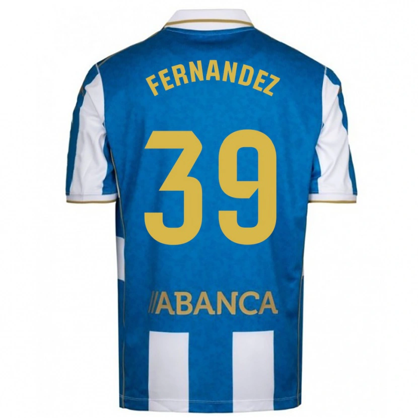 Danxen Pánské David Fernández #39 Bílá Modrá Domů Hráčské Dresy 2025/26 Dres