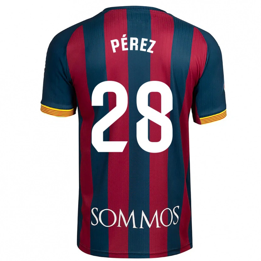 Danxen Pánské Hugo Pérez #28 Tmavě Modrá Červená Domů Hráčské Dresy 2025/26 Dres