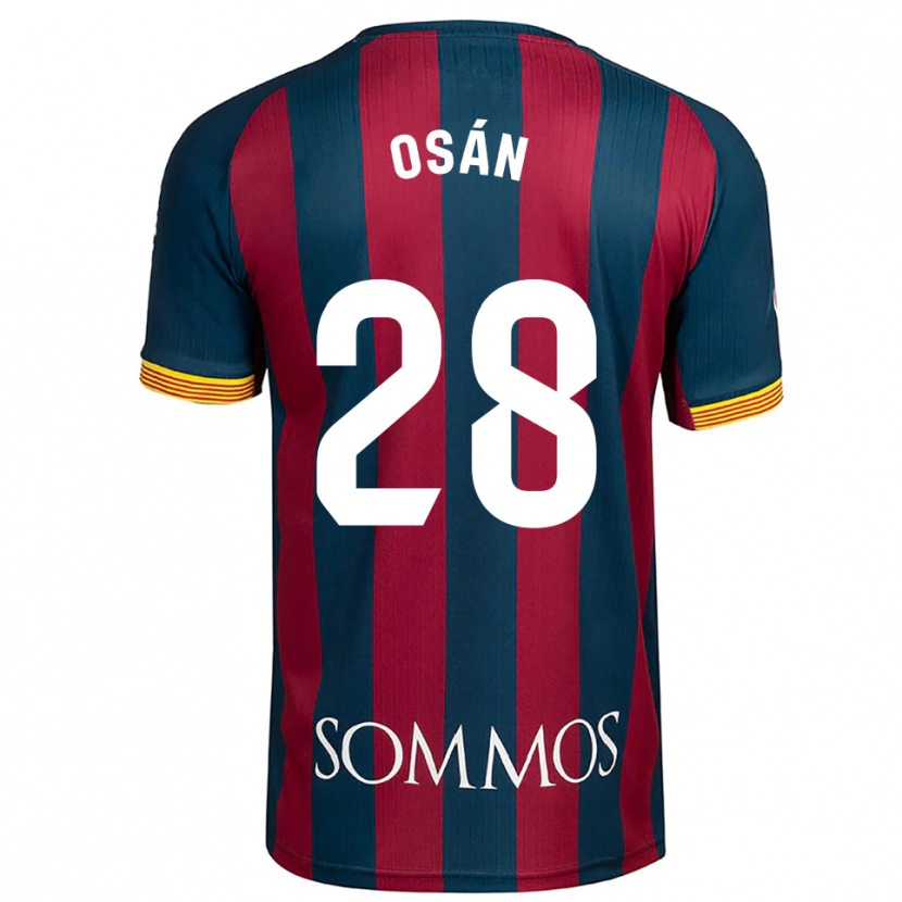 Danxen Pánské Pablo Osán #28 Tmavě Modrá Červená Domů Hráčské Dresy 2025/26 Dres