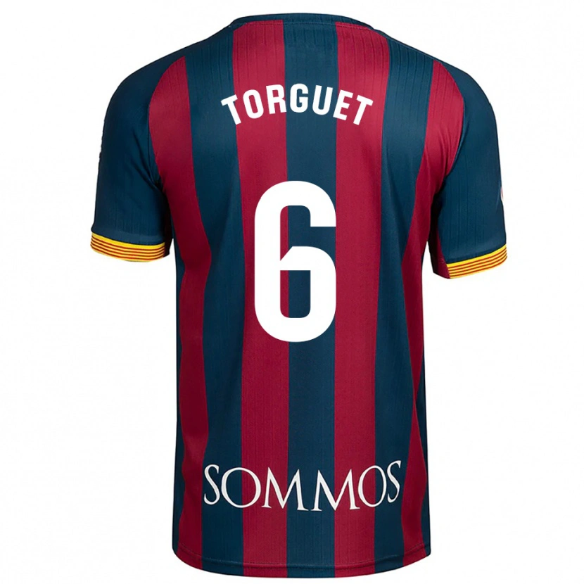 Danxen Pánské Miguel Torguet #6 Tmavě Modrá Červená Domů Hráčské Dresy 2025/26 Dres