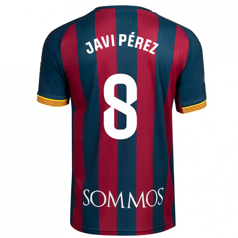 Danxen Pánské Javi Pérez #8 Tmavě Modrá Červená Domů Hráčské Dresy 2025/26 Dres