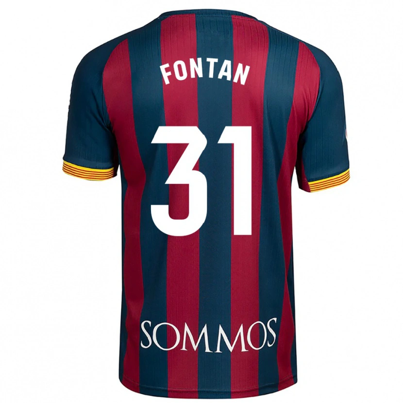 Danxen Pánské Nico Fontán #31 Tmavě Modrá Červená Domů Hráčské Dresy 2025/26 Dres