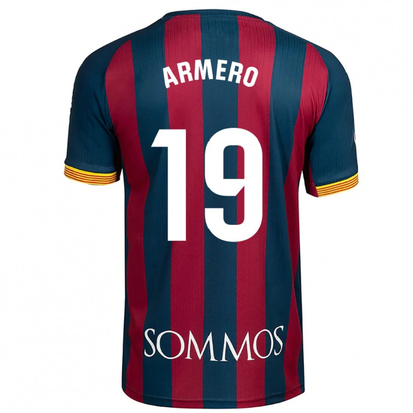 Danxen Pánské Sergi Armero #19 Tmavě Modrá Červená Domů Hráčské Dresy 2025/26 Dres