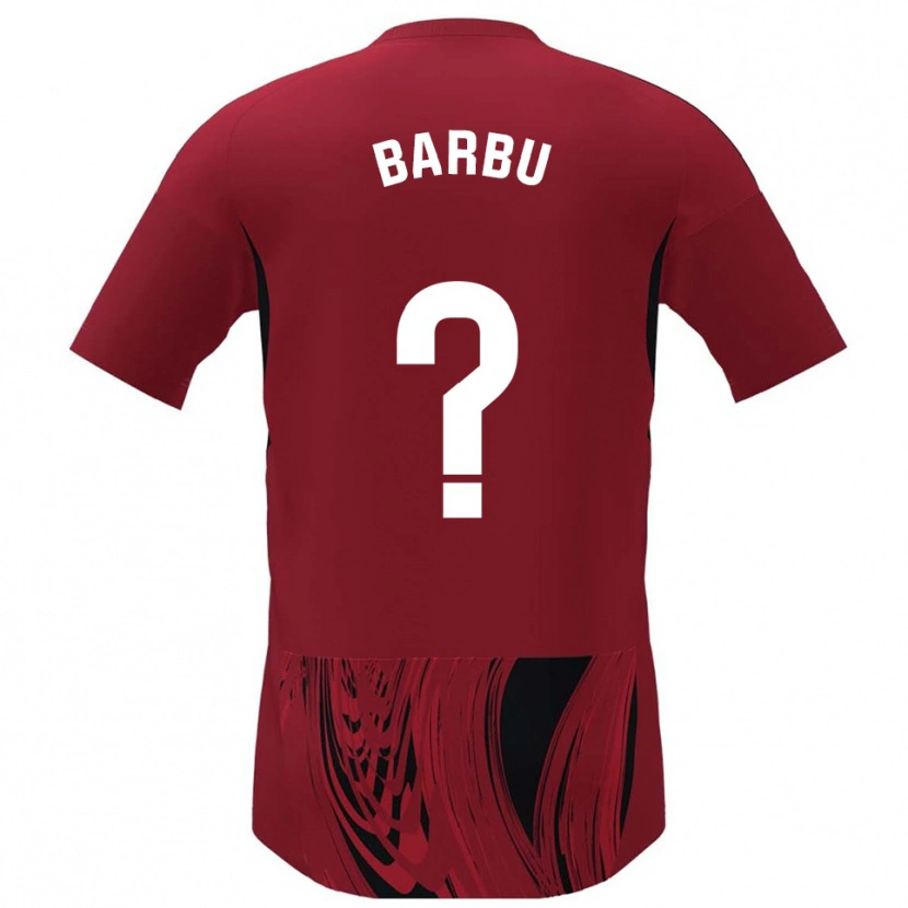 Danxen Pánské Álex Barbu #0 Červená Černá Domů Hráčské Dresy 2025/26 Dres