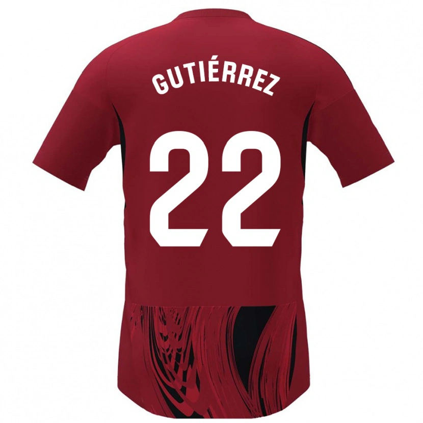 Danxen Pánské Juan Gutiérrez #22 Červená Černá Domů Hráčské Dresy 2025/26 Dres