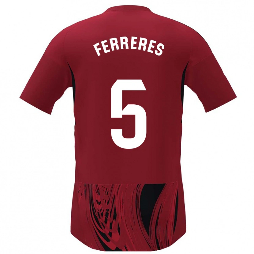 Danxen Pánské Manolo Ferreres #5 Červená Černá Domů Hráčské Dresy 2025/26 Dres