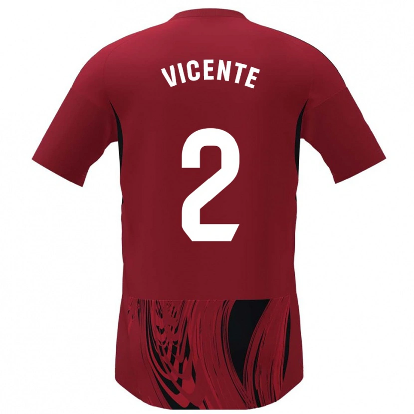 Danxen Pánské David Vicente #2 Červená Černá Domů Hráčské Dresy 2025/26 Dres