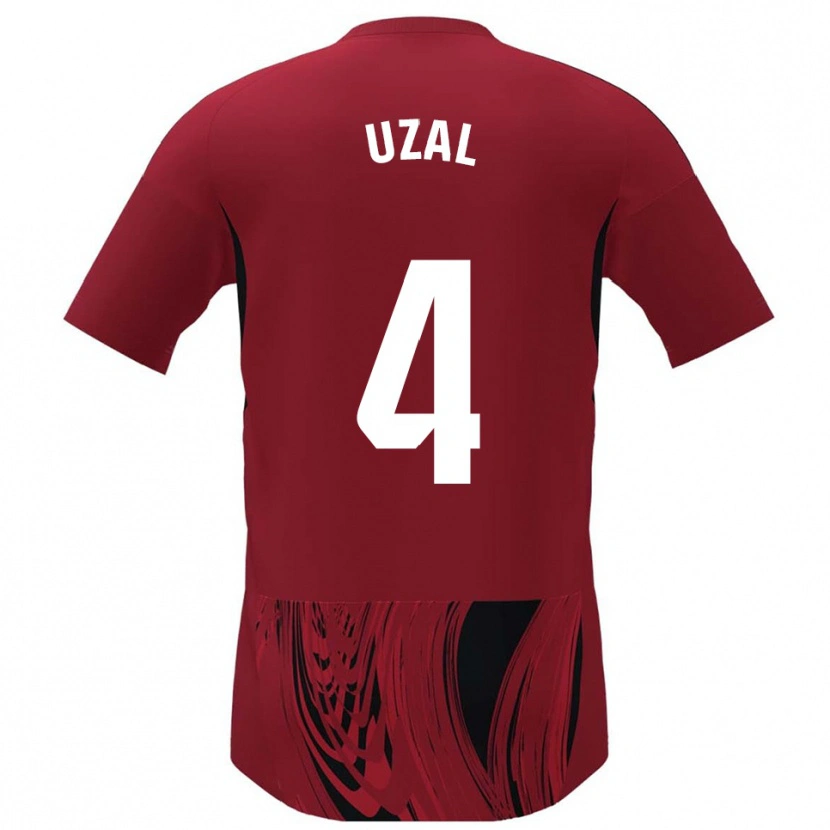 Danxen Pánské Yeray Uzal #4 Červená Černá Domů Hráčské Dresy 2025/26 Dres