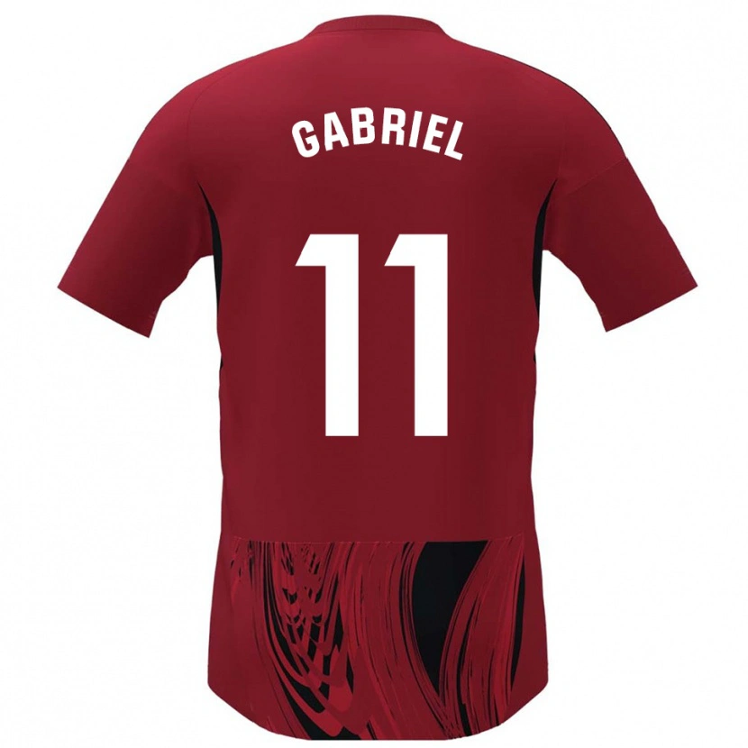 Danxen Pánské Sergio Gabriel #11 Červená Černá Domů Hráčské Dresy 2025/26 Dres
