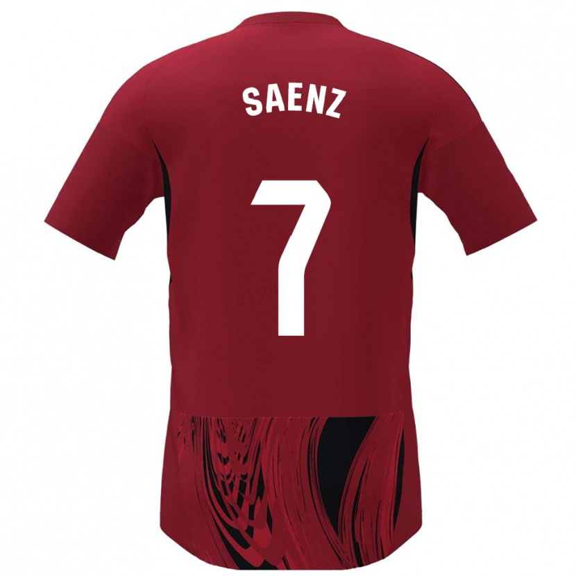Danxen Pánské Raúl Sáenz #7 Červená Černá Domů Hráčské Dresy 2025/26 Dres