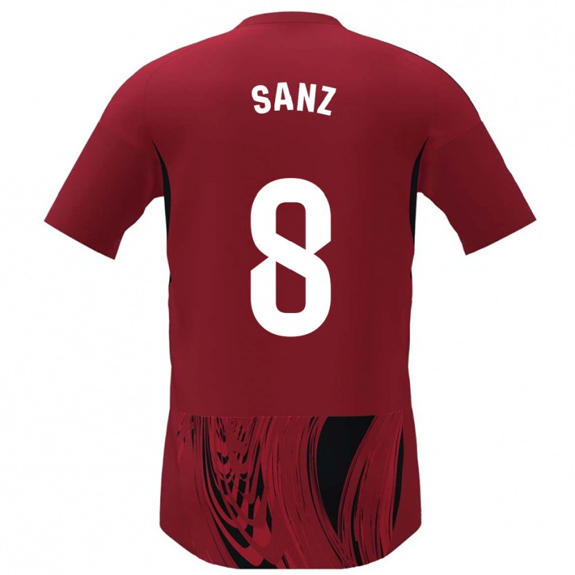 Danxen Pánské Álvaro Sanz #8 Červená Černá Domů Hráčské Dresy 2025/26 Dres