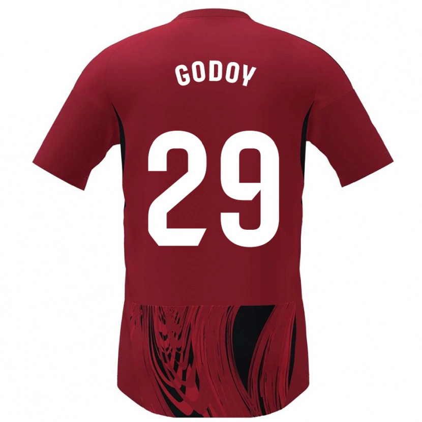 Danxen Pánské Alan Godoy #29 Červená Černá Domů Hráčské Dresy 2025/26 Dres