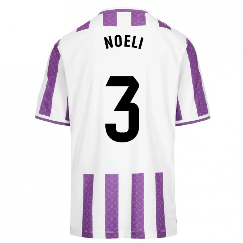 Danxen Pánské Noelia Díez González #3 Fialová Bílá Domů Hráčské Dresy 2025/26 Dres