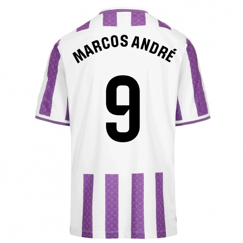 Danxen Pánské Marcos André #9 Fialová Bílá Domů Hráčské Dresy 2025/26 Dres