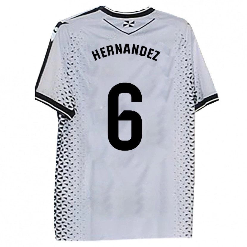 Danxen Pánské Carlos Hernández #6 Bílá Černá Domů Hráčské Dresy 2025/26 Dres