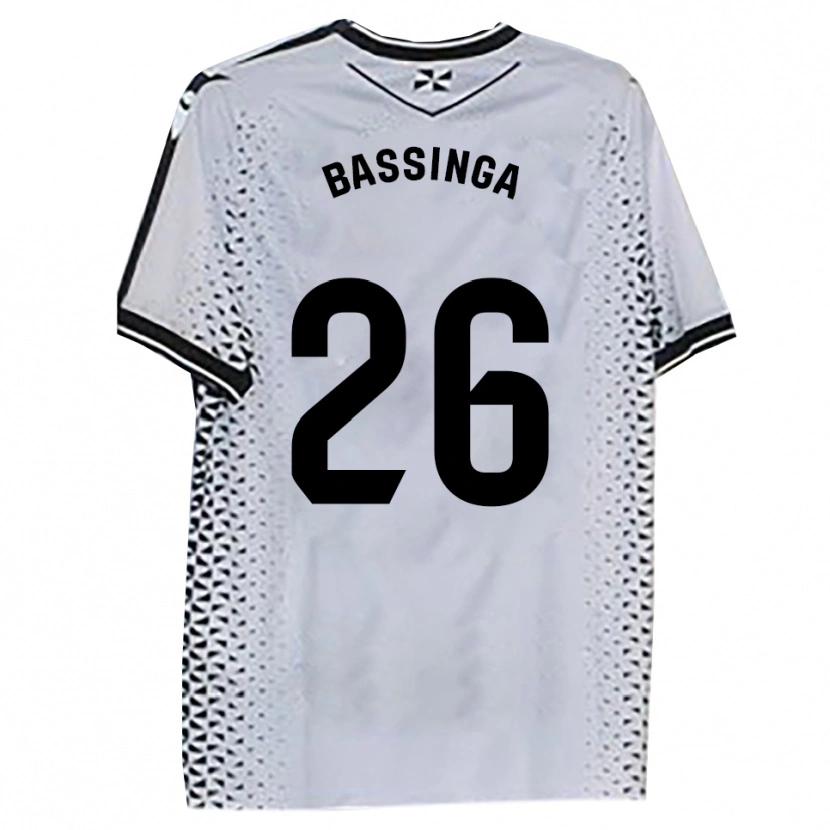 Danxen Pánské Aboubacar Bassinga #26 Bílá Černá Domů Hráčské Dresy 2025/26 Dres
