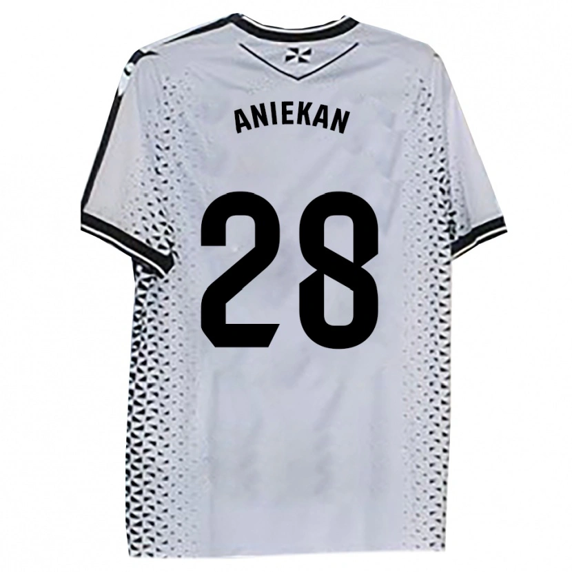 Danxen Pánské Bless Aniekan #28 Bílá Černá Domů Hráčské Dresy 2025/26 Dres