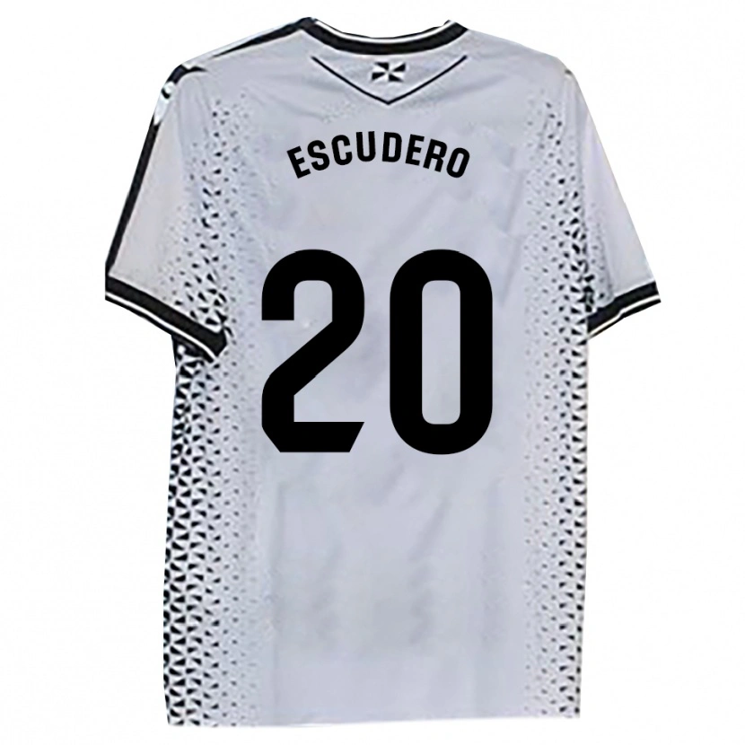 Danxen Pánské Andy Escudero #20 Bílá Černá Domů Hráčské Dresy 2025/26 Dres