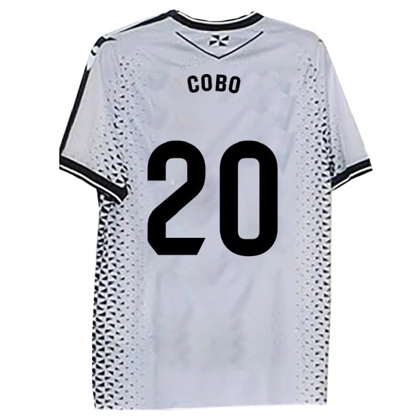 Danxen Pánské David Cobo #20 Bílá Černá Domů Hráčské Dresy 2025/26 Dres