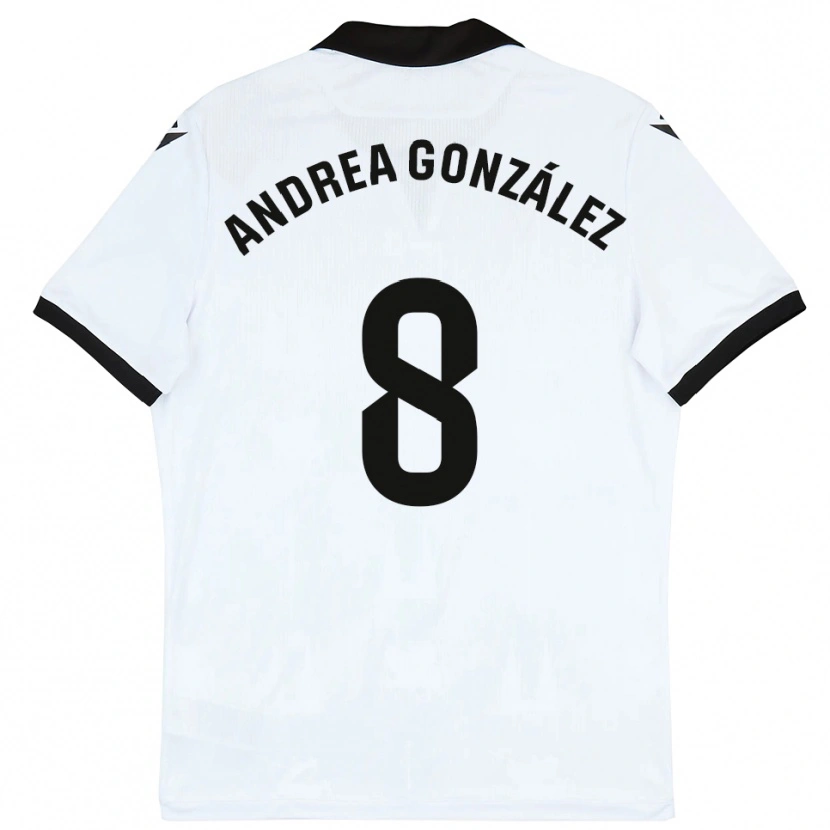 Danxen Pánské Andrea González #8 Bílá Černá Domů Hráčské Dresy 2025/26 Dres