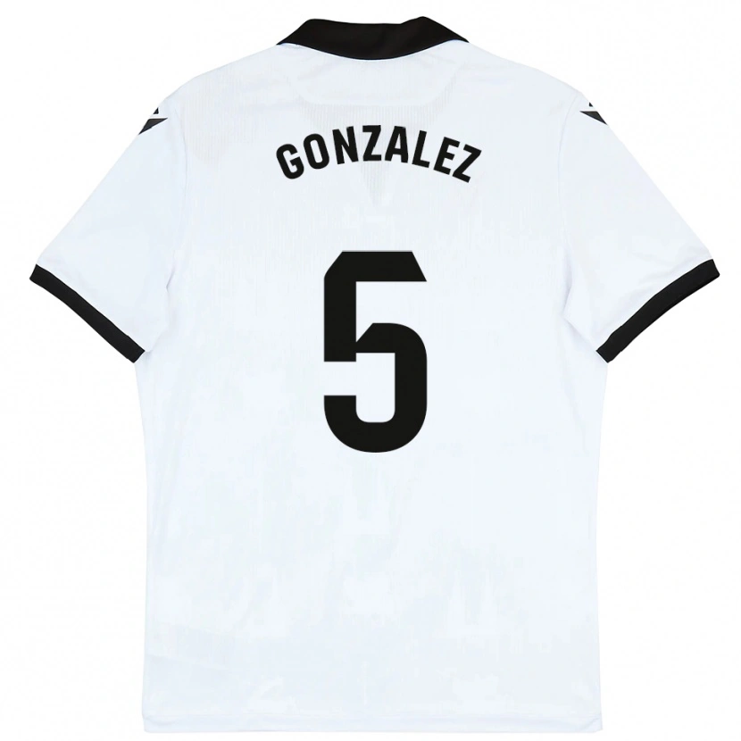 Danxen Pánské Sergio González #5 Bílá Černá Domů Hráčské Dresy 2025/26 Dres