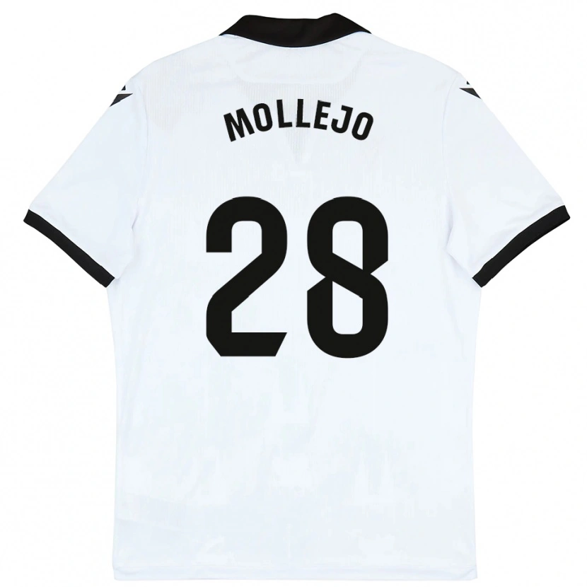 Danxen Pánské Víctor Mollejo #28 Bílá Černá Domů Hráčské Dresy 2025/26 Dres