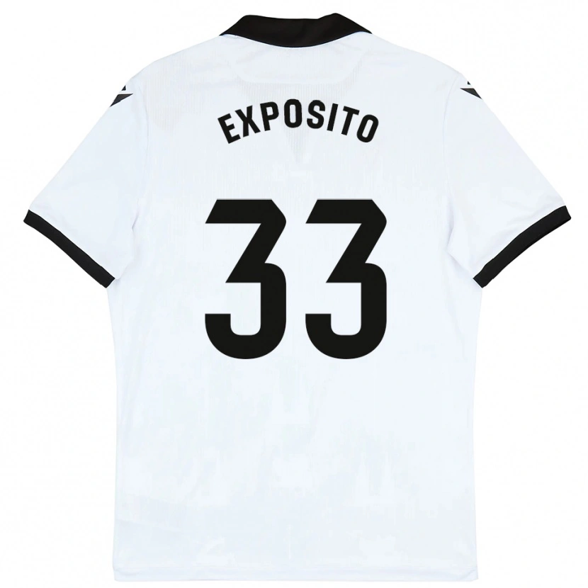 Danxen Pánské Marcelo Expósito #33 Bílá Černá Domů Hráčské Dresy 2025/26 Dres