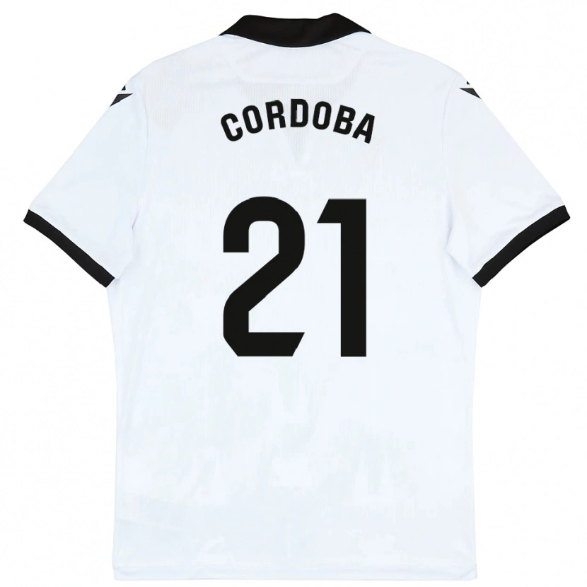 Danxen Pánské Iñigo Córdoba #21 Bílá Černá Domů Hráčské Dresy 2025/26 Dres