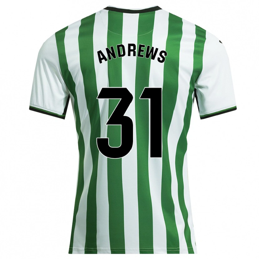 Danxen Pánské George Andrews #31 Bílá Zelená Domů Hráčské Dresy 2025/26 Dres