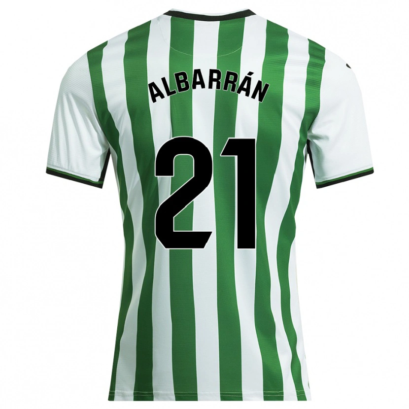 Danxen Pánské Carlos Albarrán #21 Bílá Zelená Domů Hráčské Dresy 2025/26 Dres