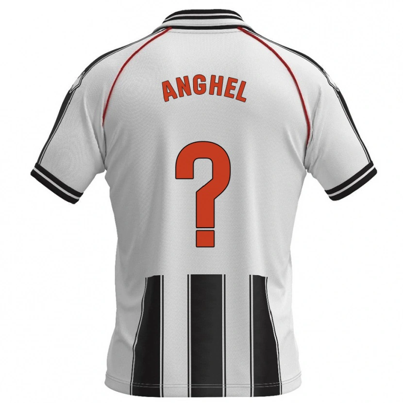 Danxen Pánské Nicolas Anghel #0 Bílá Černá Domů Hráčské Dresy 2025/26 Dres