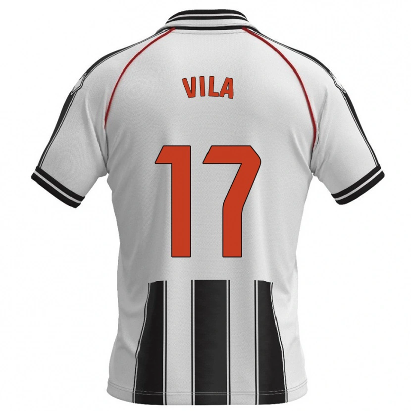 Danxen Pánské Manu Vila #17 Bílá Černá Domů Hráčské Dresy 2025/26 Dres