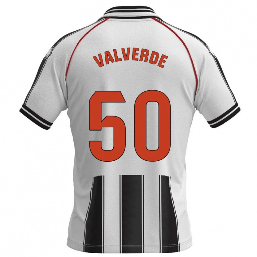 Danxen Pánské Jorge Valverde #50 Bílá Černá Domů Hráčské Dresy 2025/26 Dres