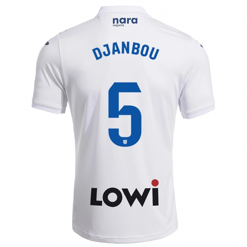Danxen Pánské Sekou Djanbou #5 Bílá Tmavě Modrá Domů Hráčské Dresy 2025/26 Dres