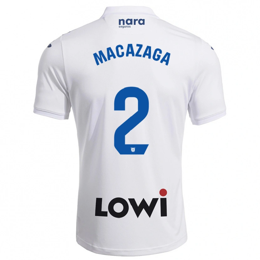 Danxen Pánské Lucas Macazaga #2 Bílá Tmavě Modrá Domů Hráčské Dresy 2025/26 Dres