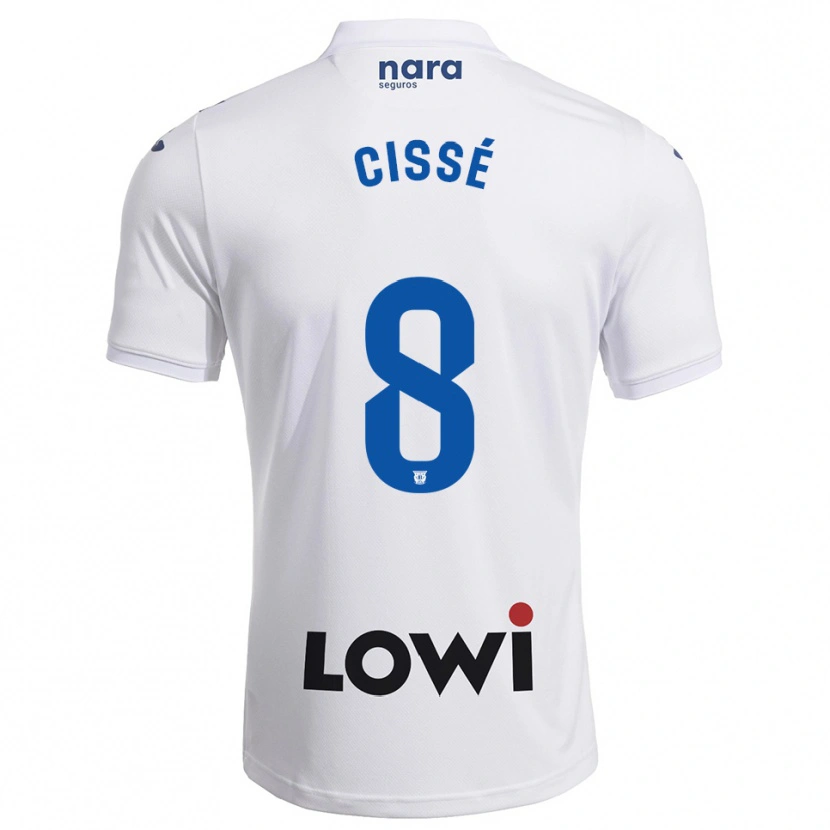 Danxen Pánské Seydouba Cissé #8 Bílá Tmavě Modrá Domů Hráčské Dresy 2025/26 Dres