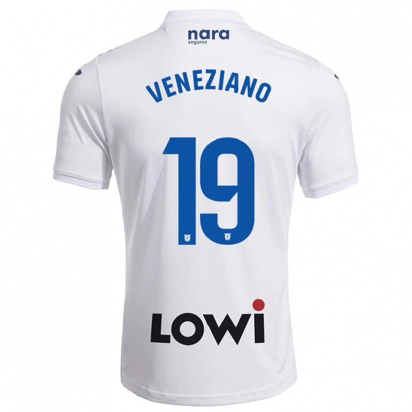 Danxen Pánské Francesco Veneziano #19 Bílá Tmavě Modrá Domů Hráčské Dresy 2025/26 Dres