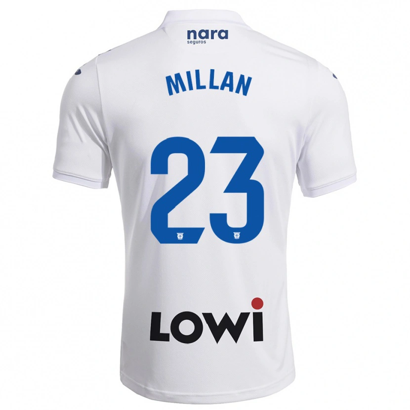 Danxen Pánské Álex Millán #23 Bílá Tmavě Modrá Domů Hráčské Dresy 2025/26 Dres