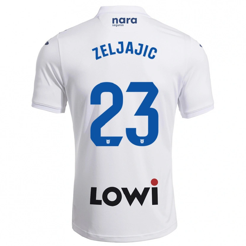 Danxen Pánské Stanislav Zeljajic #23 Bílá Tmavě Modrá Domů Hráčské Dresy 2025/26 Dres