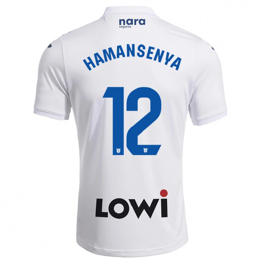 Danxen Pánské David Hamansenya #12 Bílá Tmavě Modrá Domů Hráčské Dresy 2025/26 Dres