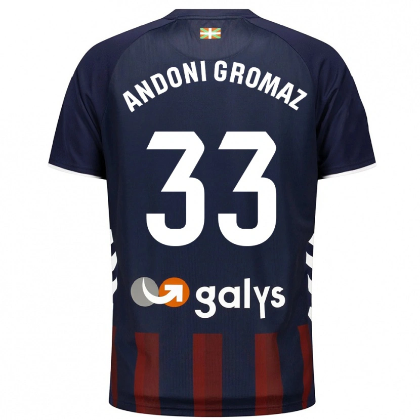 Danxen Pánské Jon Andoni Gromaz #33 Tmavě Modrá Červená Domů Hráčské Dresy 2025/26 Dres