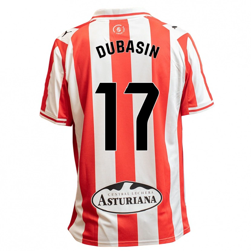 Danxen Pánské Jonathan Dubasin #17 Bílá Červená Domů Hráčské Dresy 2025/26 Dres
