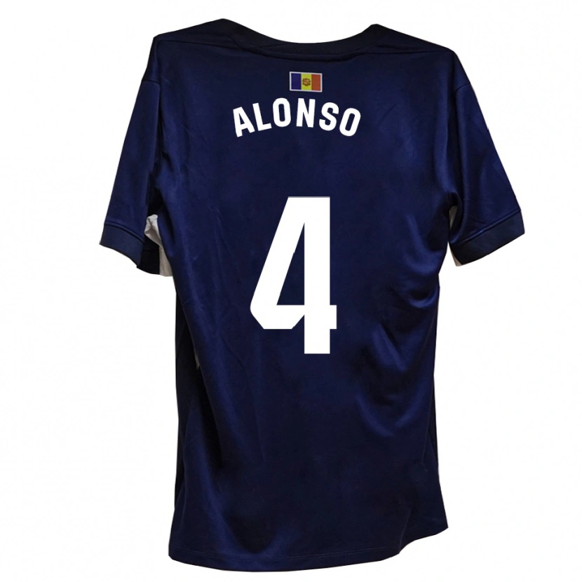 Danxen Pánské Gael Alonso #4 Námořnická Bílá Domů Hráčské Dresy 2025/26 Dres