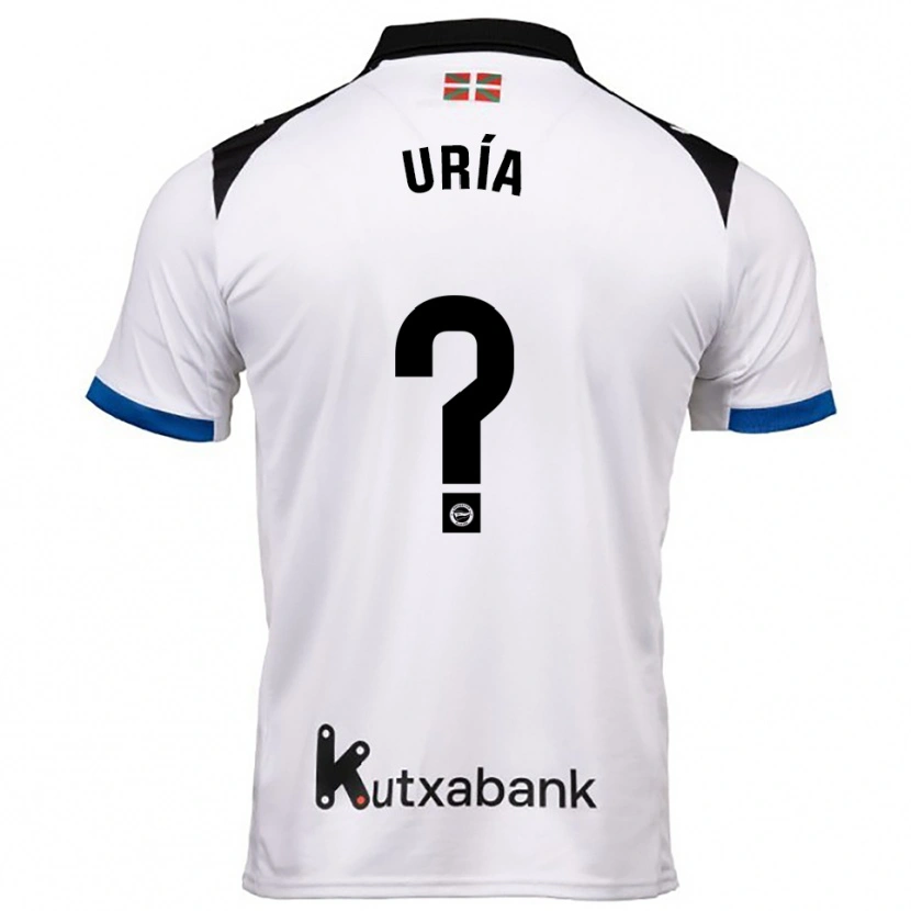 Danxen Pánské Iker Uría #0 Bílá Modrá Daleko Hráčské Dresy 2025/26 Dres