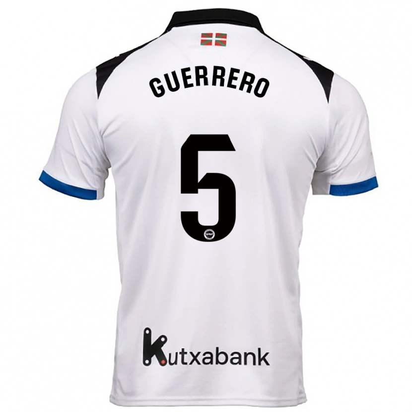 Danxen Pánské Ángel Guerrero #5 Bílá Modrá Daleko Hráčské Dresy 2025/26 Dres